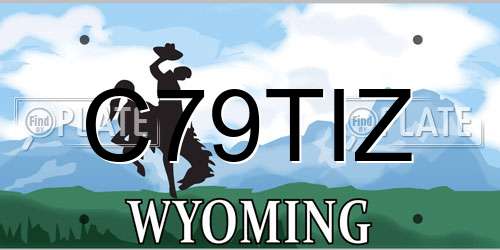 C79TIZ Wyoming License Plate
