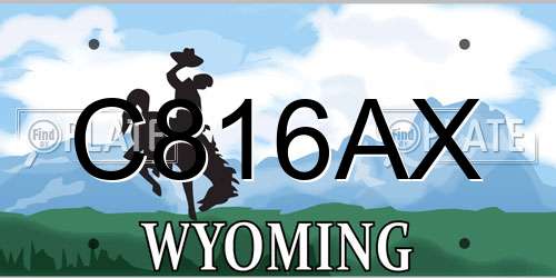 C816AX Wyoming License Plate