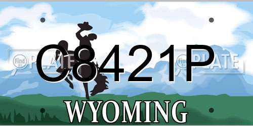 C8421P Wyoming License Plate