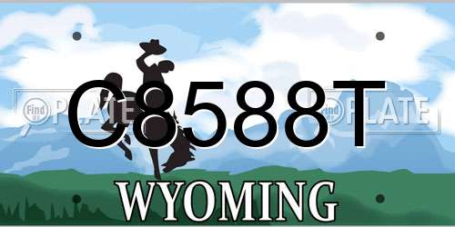 C8588T Wyoming License Plate