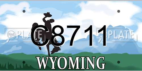 C8711 Wyoming License Plate