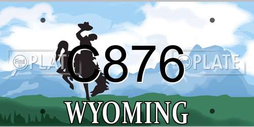 C876 Wyoming License Plate