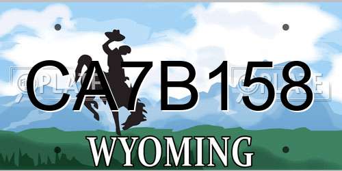 CA7B158 Wyoming License Plate