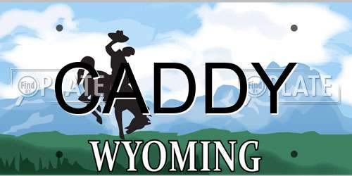CADDY Wyoming License Plate