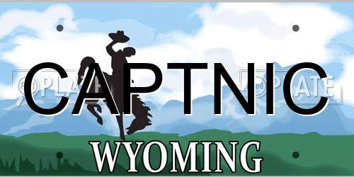 CAPTNIC Wyoming License Plate