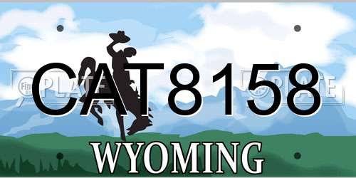 CAT8158 Wyoming License Plate