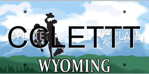 CCLETTT Wyoming License Plate
