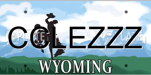 CCLEZZZ Wyoming License Plate