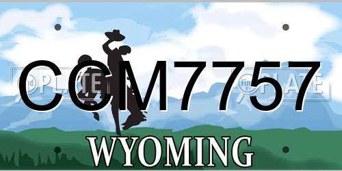 CCM7757 Wyoming License Plate
