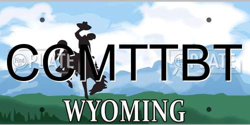 CCMTTBT Wyoming License Plate