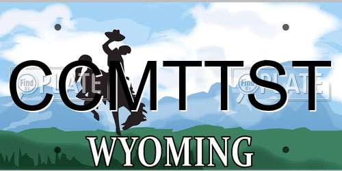 CCMTTST Wyoming License Plate