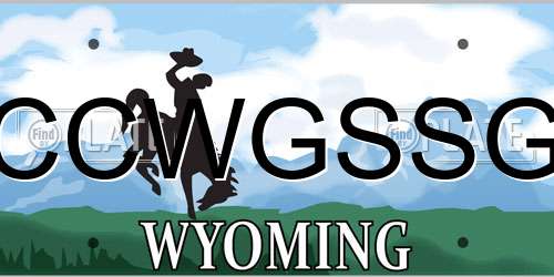 CCWGSSG Wyoming License Plate