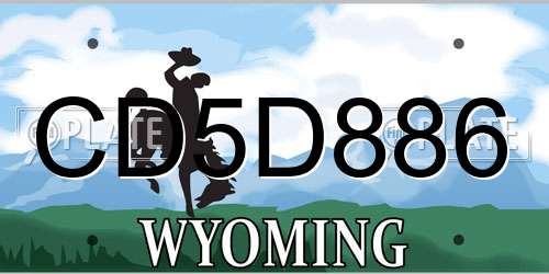 CD5D886 Wyoming License Plate