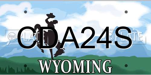 CDA24S Wyoming License Plate
