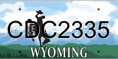 CDC2335 Wyoming License Plate