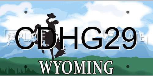 CDHG29 Wyoming License Plate