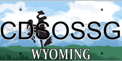 CDSOSSG Wyoming License Plate