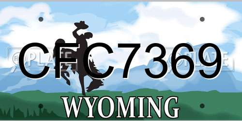 CFC7369 Wyoming License Plate