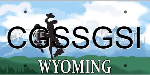 CGSSGSI Wyoming License Plate