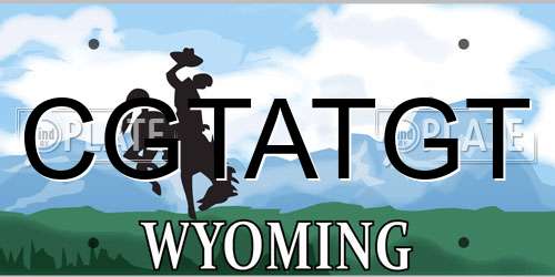 CGTATGT Wyoming License Plate