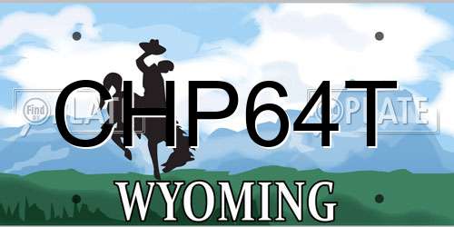 CHP64T Wyoming License Plate
