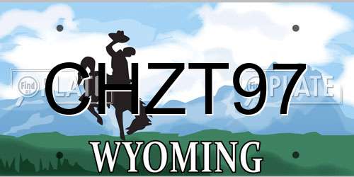 CHZT97 Wyoming License Plate