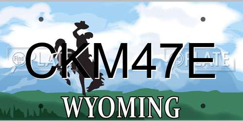 CKM47E Wyoming License Plate