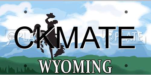 CKMATE Wyoming License Plate