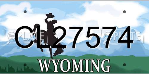 CL27574 Wyoming License Plate