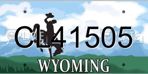 CL41505 Wyoming License Plate