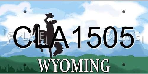 CLA1505 Wyoming License Plate
