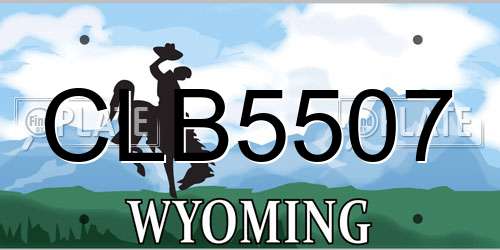 CLB5507 Wyoming License Plate