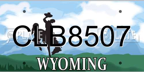 CLB8507 Wyoming License Plate