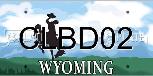 CLBD02 Wyoming License Plate