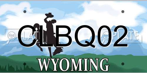 CLBQ02 Wyoming License Plate