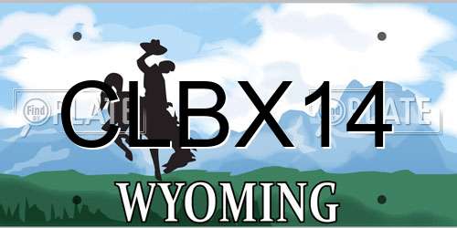 CLBX14 Wyoming License Plate