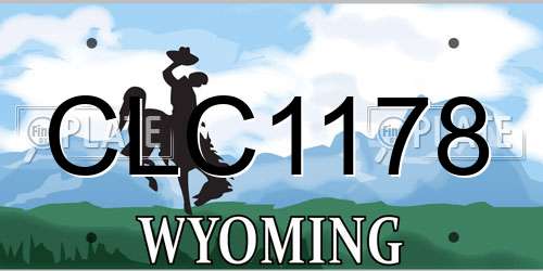 CLC1178 Wyoming License Plate