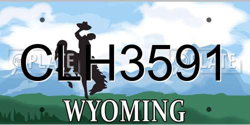 CLH3591 Wyoming License Plate