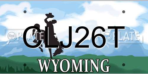 CLJ26T Wyoming License Plate