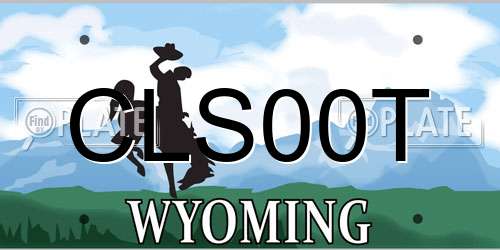 CLS00T Wyoming License Plate
