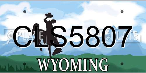 CLS5807 Wyoming License Plate