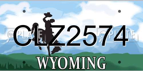 CLZ2574 Wyoming License Plate