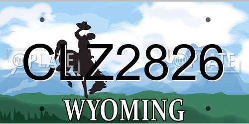 CLZ2826 Wyoming License Plate