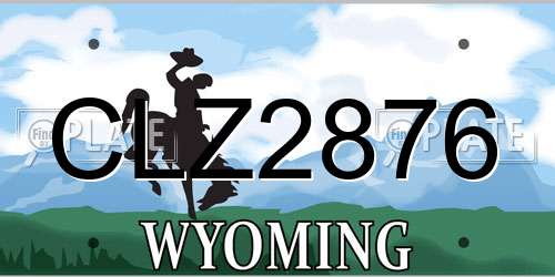 CLZ2876 Wyoming License Plate