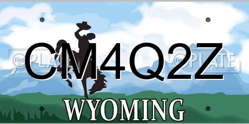 CM4Q2Z Wyoming License Plate