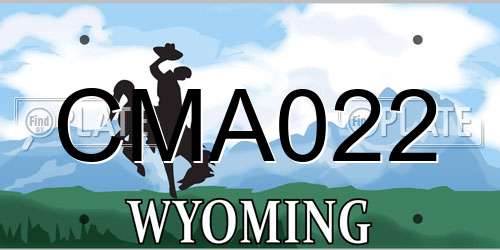 CMA022 Wyoming License Plate