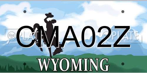 CMA02Z Wyoming License Plate