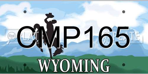 CMP165 Wyoming License Plate