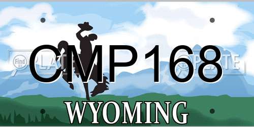 CMP168 Wyoming License Plate