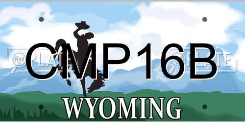 CMP16B Wyoming License Plate